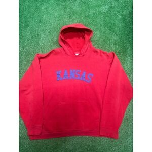 Size XL - vintage 90s Kansas Jayhawks University, college sweatshirt hoodie